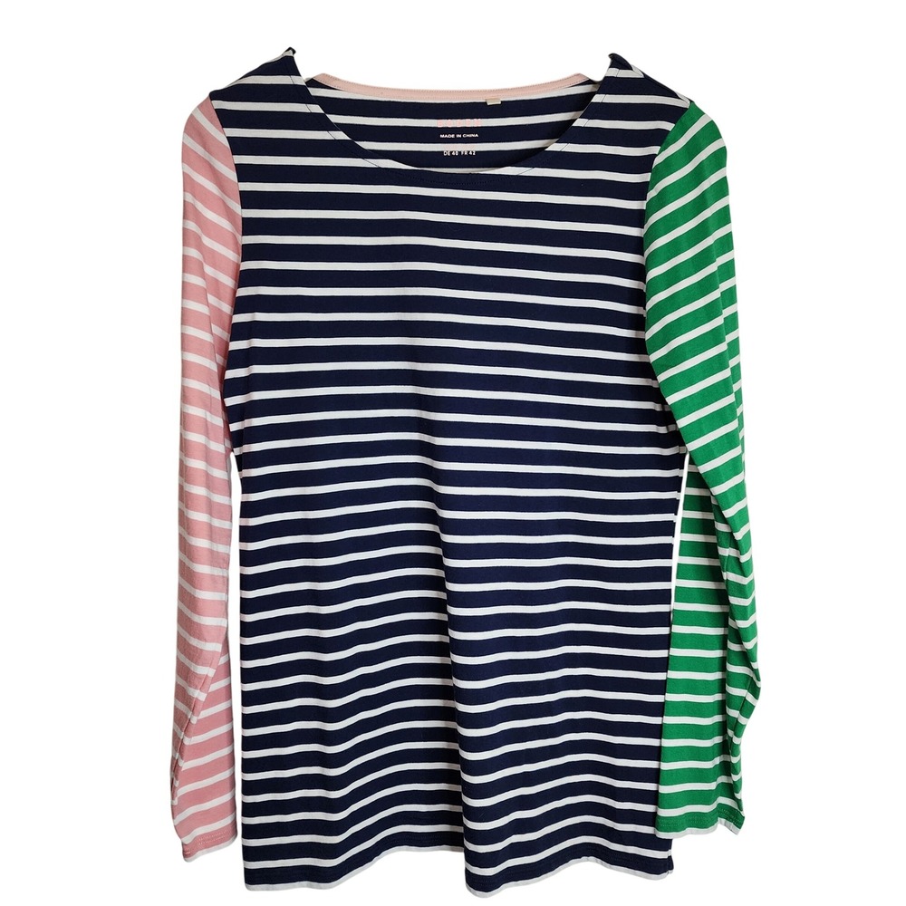 Boden Ella Shirt‎ Women's 10 Striped Color Block Long Sleeve Top